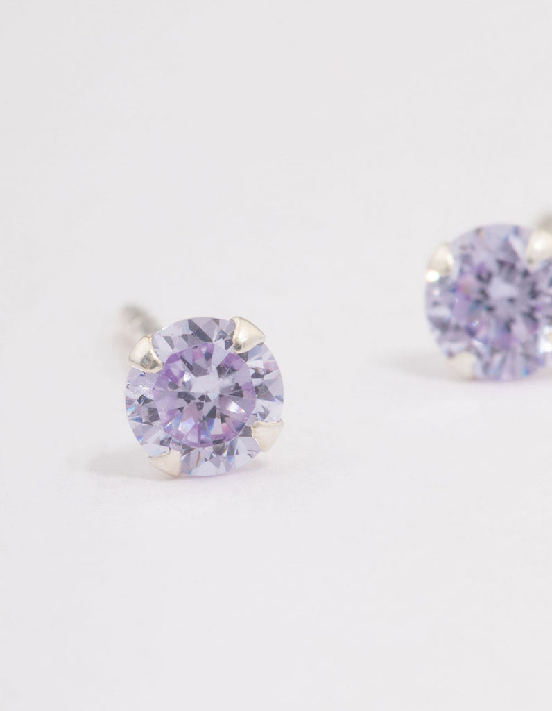 PURPLE EARRINGS, Light Amethyst Earrings, 2024 Amethyst Stud Earrings, Earrings Gift To Bridesmaid, Everyday Earrings,Lavender Earrings