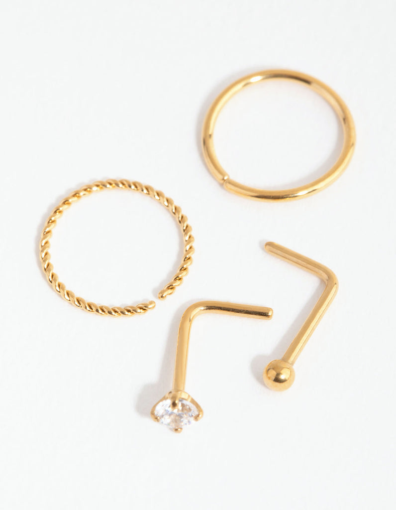 Gold sales nose earring