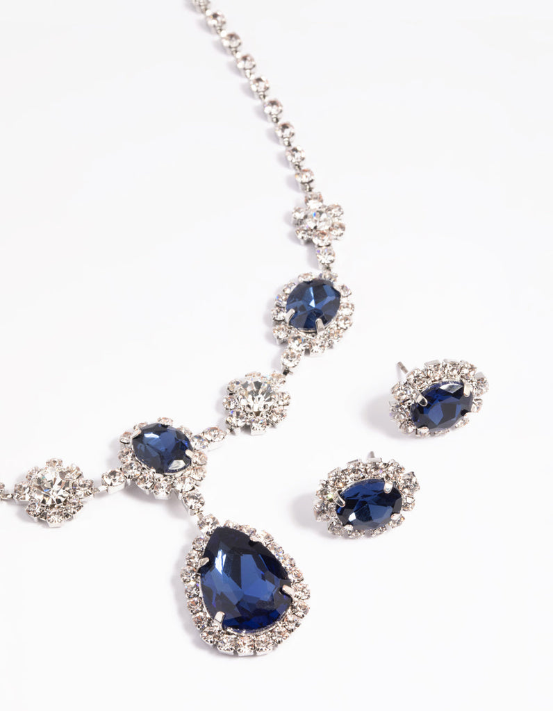 Real blue sale sapphire necklace