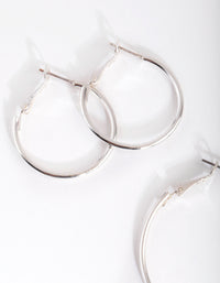 Silver Sleeper Round Hoop Trio - link has visual effect only