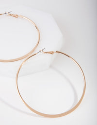 Gold Flat Edge Hoop Earrings - link has visual effect only