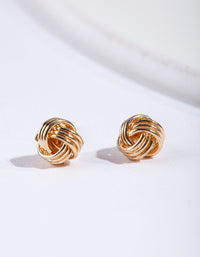 Gold Classic Mini Knot Earrings - link has visual effect only