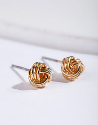 Gold Classic Mini Knot Earrings - link has visual effect only