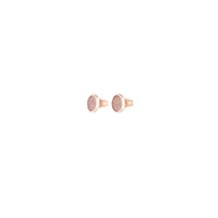 Pink Rose Gold Mini Round Glitter Studs - link has visual effect only