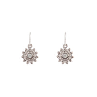 Antique Silver Sun Diamante Earrings - link has visual effect only