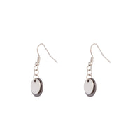 Double Metal Disc Drop Earrings - link has visual effect only