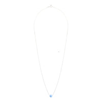 Sterling Silver Opalised Blue Bead Necklace - link has visual effect only