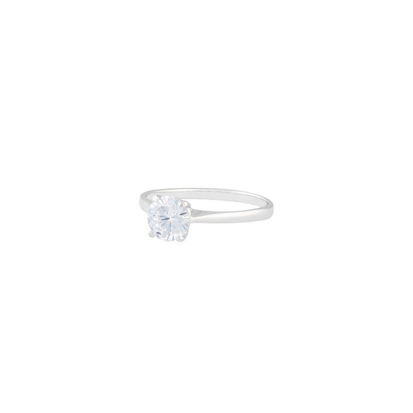 Sterling Silver Diamante Stone Ring