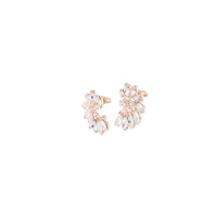 Rose Gold Crystal Marquise Half Moon Stud Earrings - link has visual effect only