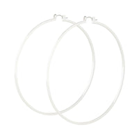 Silver Fine Large Hoop Earrings - link has visual effect only