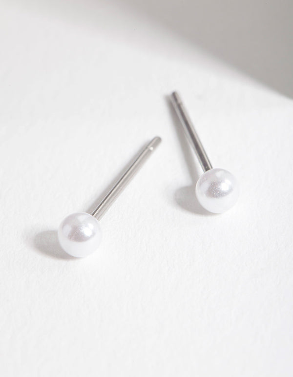 Faux Pearl Mini Stud Earrings