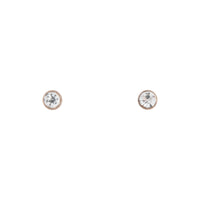 Rose Gold Diamante Very Small Stud Earrings - link has visual effect only