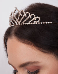 Rose Gold Diamante Tiara - link has visual effect only