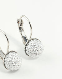 Silver Sparkle Ball Clip Earrings - link has visual effect only