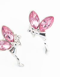 Silver Metal Fairy Stud Earrings - link has visual effect only