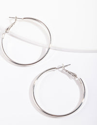 Silver 4cm Hoop Earrings - link has visual effect only