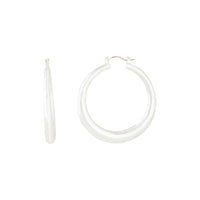 Silver Circular Tube Hoop Earrings - link has visual effect only