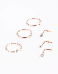 Fine Gold Nose Ring 6-Pack - link has visual effect only