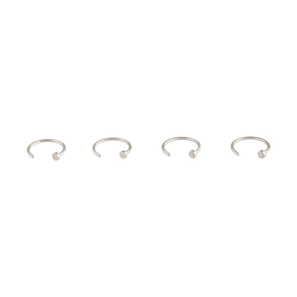 Surgical Steel Mini Nail Nose Ring 4-Pack