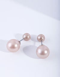 Pearl Pink Sandwich Stud Earrings - link has visual effect only