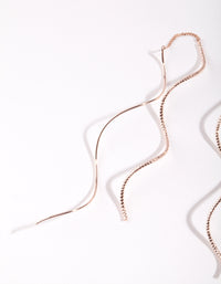 Rose Gold Wave Thread-Through Earrings - link has visual effect only