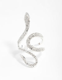 Diamante Swirl Snake Ring - link has visual effect only