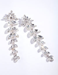 Silver Graduated Navette Drop Earrings - link has visual effect only