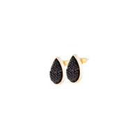 Black Teardrop Jelly Stud Earrings - link has visual effect only