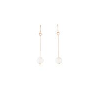 Rose Gold Fine Stick & Pearl Drop Earrings - link has visual effect only