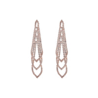 Rose Gold Gradual Loop Cup Chain Earrings - link has visual effect only