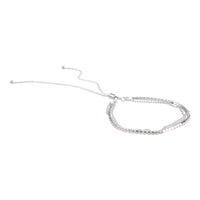 Silver Ball Cup Chain Multi Row Bracelet - link has visual effect only