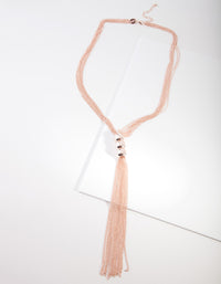 Rose Gold Triple Ball Lariet Necklace - link has visual effect only