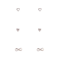 Sterling Silver Love Infinity Earring Pack - link has visual effect only