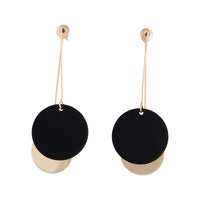 Black & Gold Coated Disc Sandwich Earrings - link has visual effect only