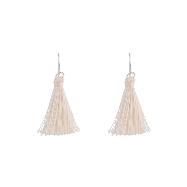 Silver Mini Tassel Earrings