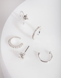 Silver Classic Diamante Ear Stack - link has visual effect only