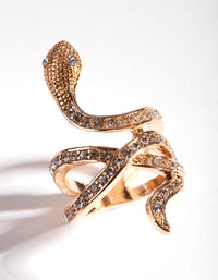 Gold Diamante Snake Ring - link has visual effect only