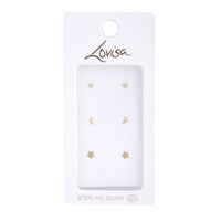 Gold Plated Sterling Silver Sterling Silver Celestial Stud Pack - link has visual effect only