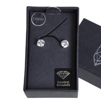 1Ct Round Crystal Stud - link has visual effect only