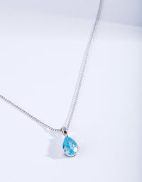 Aqua Pear Crystal Necklace - link has visual effect only