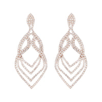 Rose Gold Layers Tiered Drop Earrings - link has visual effect only