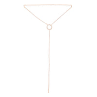 Rose Gold Circle Cup Chain Y Neck Choker - link has visual effect only