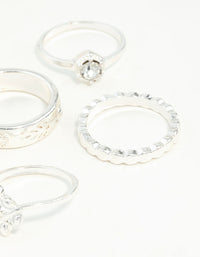 Silver Crosshatch Ring 8-Pack - link has visual effect only