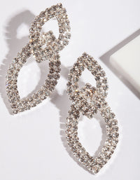 Silver Cup-Chain Double Leaf Earrings - link has visual effect only