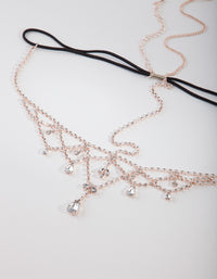 Rose Gold Crystal Jewel Drop Headchain - link has visual effect only