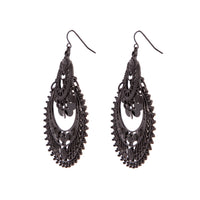 Black Diamante Disc Bohemian Drop Earrings - link has visual effect only