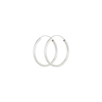 Sterling Silver Thick Hoop Earrings - link has visual effect only