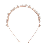 Rose Gold Wire Pearl Crystal Headband - link has visual effect only