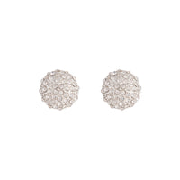 Silver Pave Round Stud Earrings - link has visual effect only