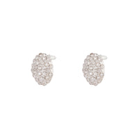 Silver Pave Round Stud Earrings - link has visual effect only